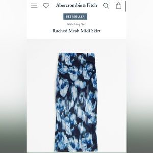 Abercrombie & Fitch Blue Midi Skirt